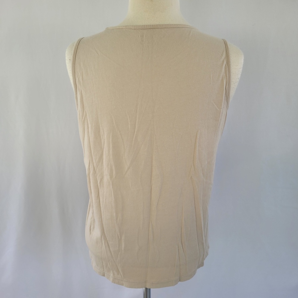 Chico's Stella Stripped Sequin Tank Top Tan/ Champagne SZ 2 (Large) - Picture 5 of 10